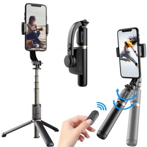Q08 Gimbal Stabilizer for Smartphone with Extendable Bluetooth Selfie Stick 